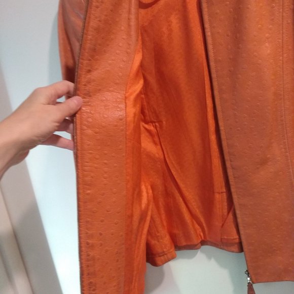 Escada - Lamb Leather Jacket, Sz M - Picture 4 of 12